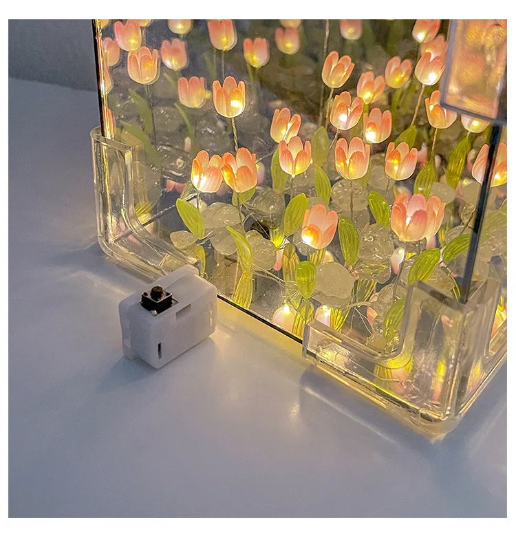 Luz de tulipa cubo