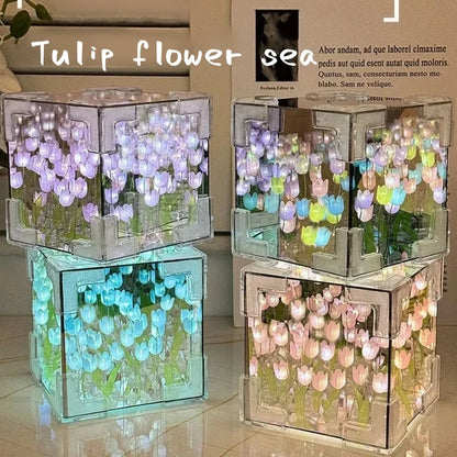 Luz de tulipa cubo