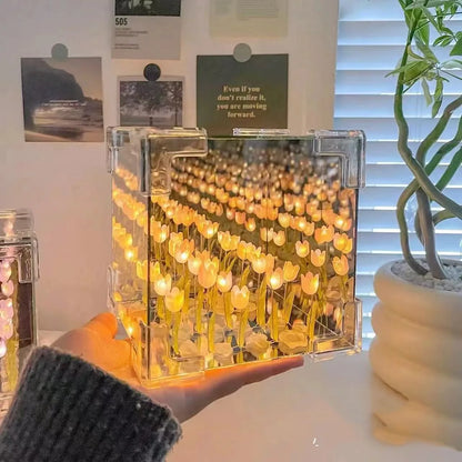 Luz de tulipa cubo