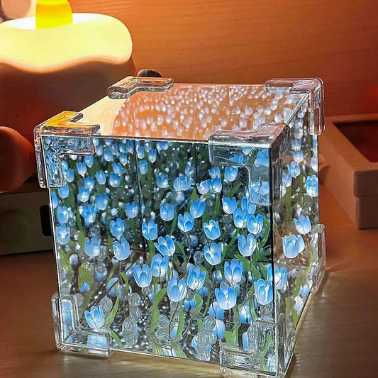 Luz de tulipa cubo