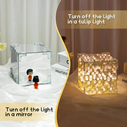 Luz de tulipa cubo